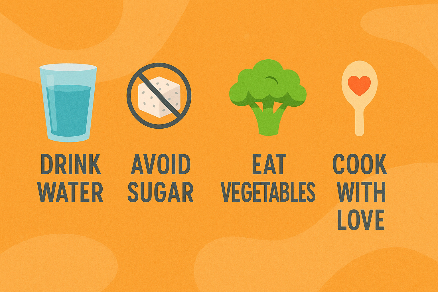 Tavola con cibi sani